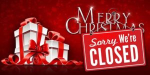 Closed for Holidays